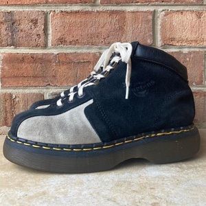 vintage dr. martens MIE 8346/51 two tone suede platform ankle boots